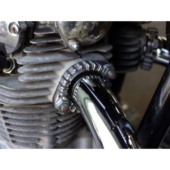 SR400⁄500用 オールドスタイル手曲げマフラー クローム「MOTOR ROCK