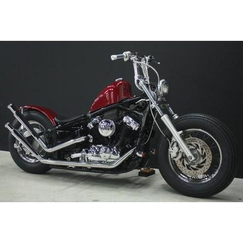 甘味大好き ドラッグスター400 t&f ベントマフラー ブラック 有限会社ガレージT&F / ドラッグスター400 ベントマフラー