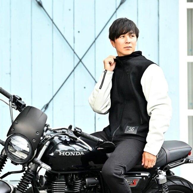 56design（56デザイン） LEATHER SLEEVES MELTON JACKET サイズ：M