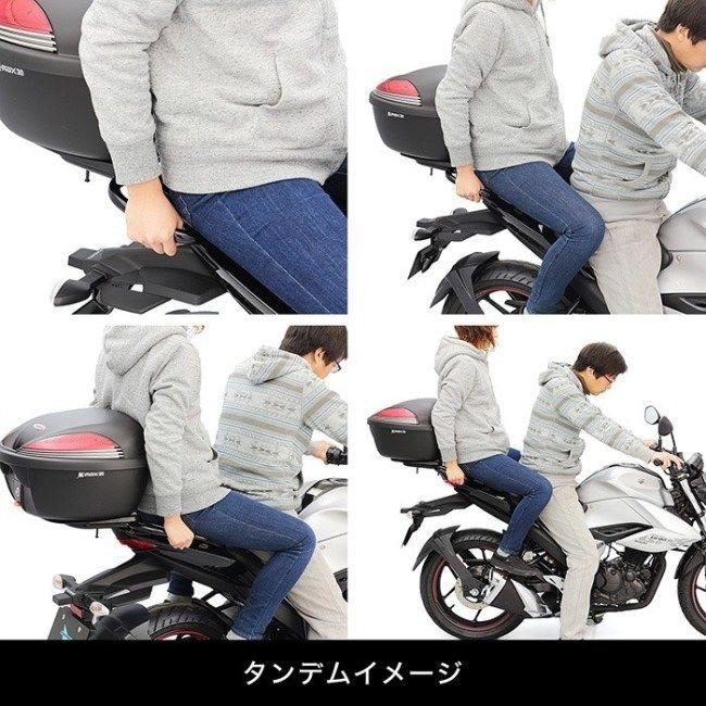 ENDURANCE エンデュランス タンデムグリップ付きリアキャリア＋リアボックスセット50L ジクサー150 ジクサー250 ジクサーSF250 SUZUKI スズキ リアキャリア_9