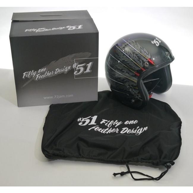 72JAM JET HELMET 72JAM 72ジャム IWAKI Fifty one Feather Design