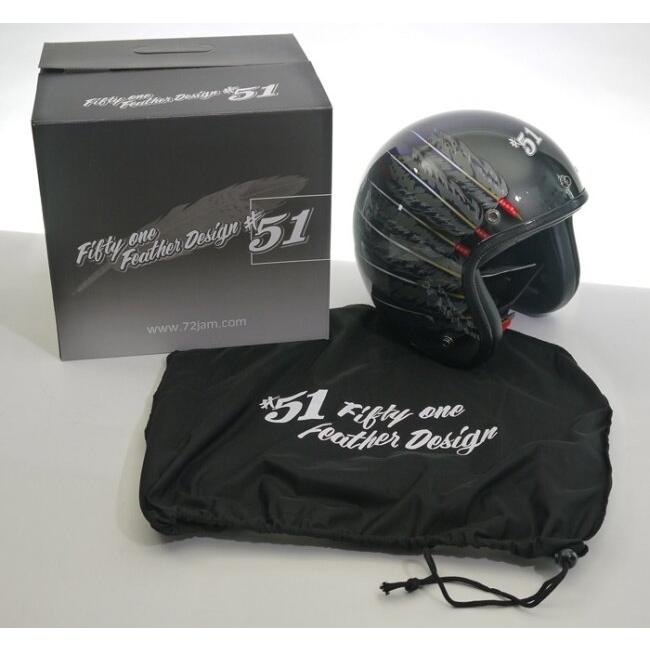 72JAM JET HELMET 72JAM 72ジャム IWAKI Fifty one Feather Design