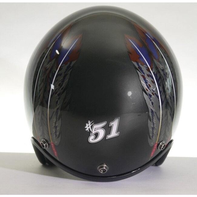 72JAM JET HELMET 72JAM 72ジャム IWAKI Fifty one Feather Design