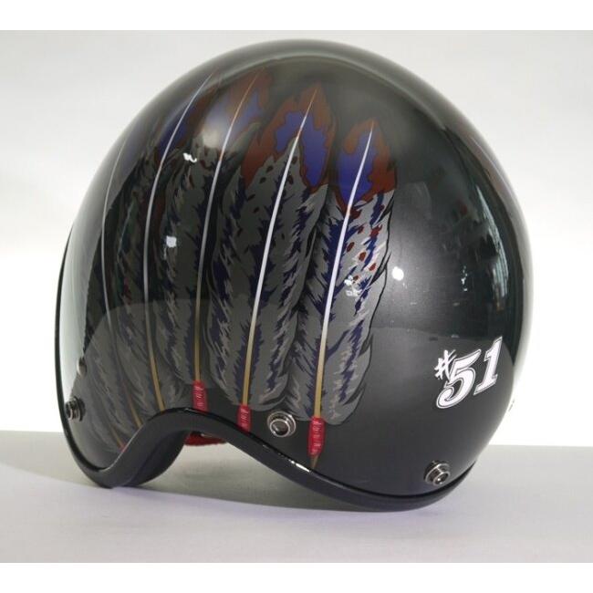 72JAM JET HELMET 72JAM 72ジャム IWAKI Fifty one Feather Design