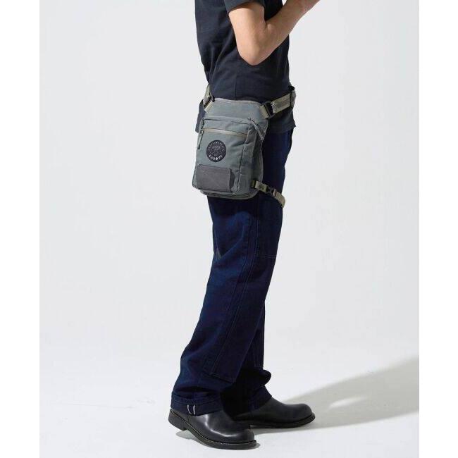 カドヤ（KADOYA） LEG BODY BAG カラー：グレー ウエストポーチ
