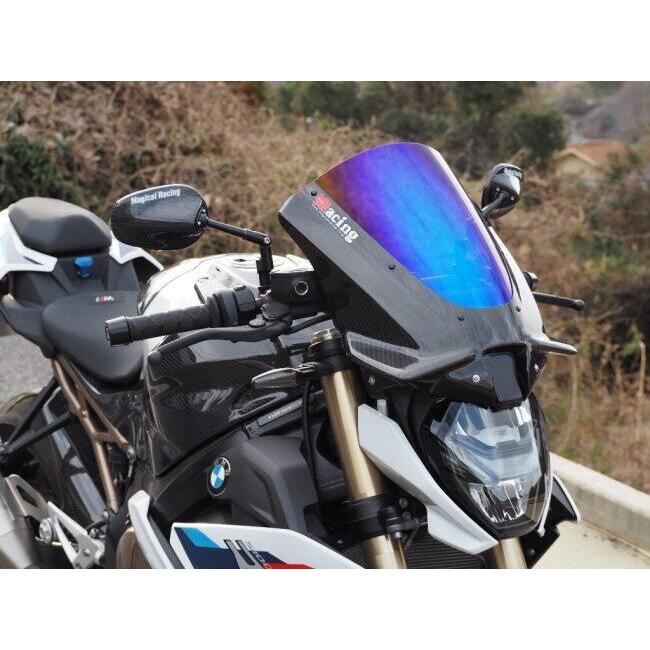 Magical Racing マジカルレーシング バイザースクリーン タイプ：綾織カーボン(一部FRP／ｘ黒)／スモーク / MagiVeilセラミックコーティング：あり S1000R BMW