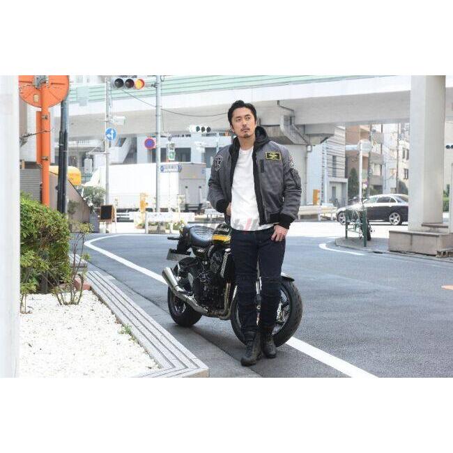 HOUSTON MA-1 M／C メッシュジャケット ライダース HOUSTON ヒューストン MA-1 BLACK KNIGHTS MESH M／C JAC