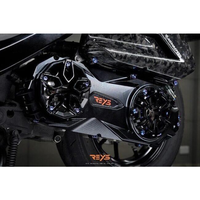 REYS レイス CC-01 Transmission Cover JET S／SR ボディ：シルバー / 前後カバーカラー：ブラック SR S SYM クランクケースカバー エンジンパーツ エンジン_1