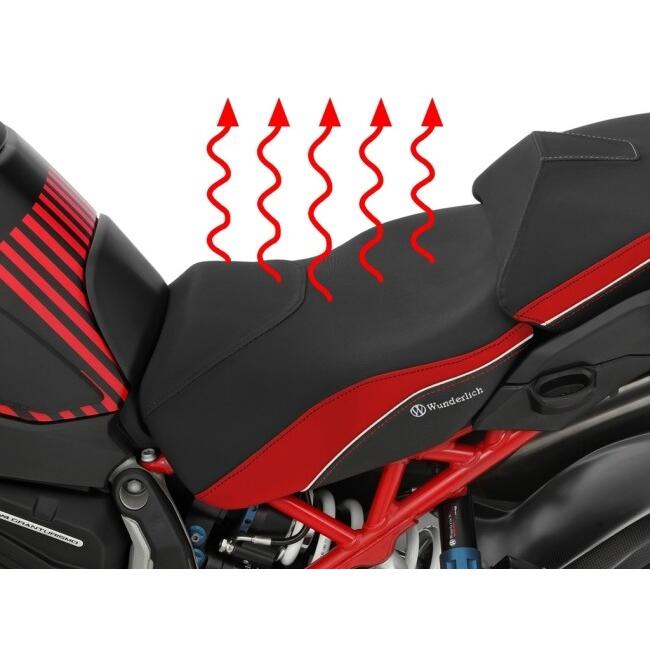 Wunderlich ワンダーリッヒ フロントシート 「ACTIVE COMFORT」 シートヒーター機能付 カラー：ブラック／レッド DUCATI ドゥカティ シート シート関連 外装_8