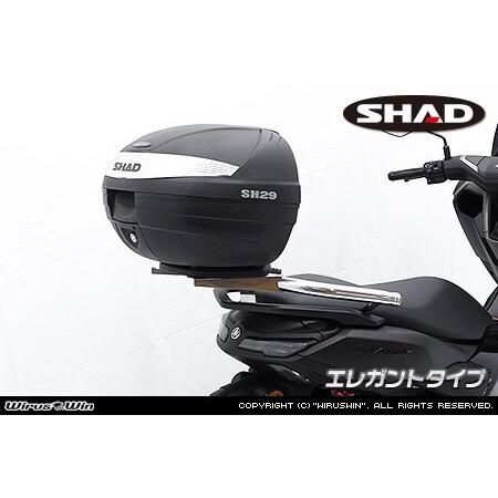 WirusWin ウイルズウィン SHAD製リアボックス付きタンデムバー タイプ：エレガントタイプ NMAX125 YAMAHA ヤマハ グラブバー・タンデムバー・シーシーバー 外装の画像