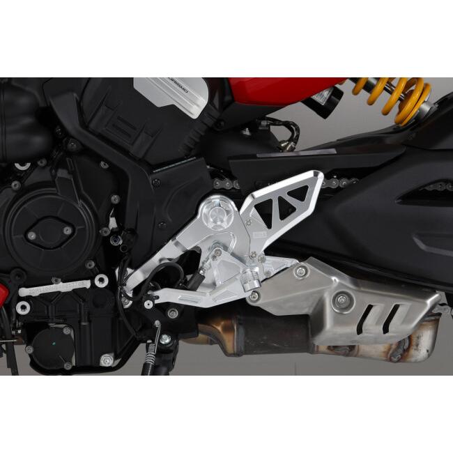 AELLA アエラ ライディングステップキット(DUCATI DIAVEL V4) カラー：ブラック Diavel V4 DUCATI ドゥカティ バックステップ ステップ 足回り_1