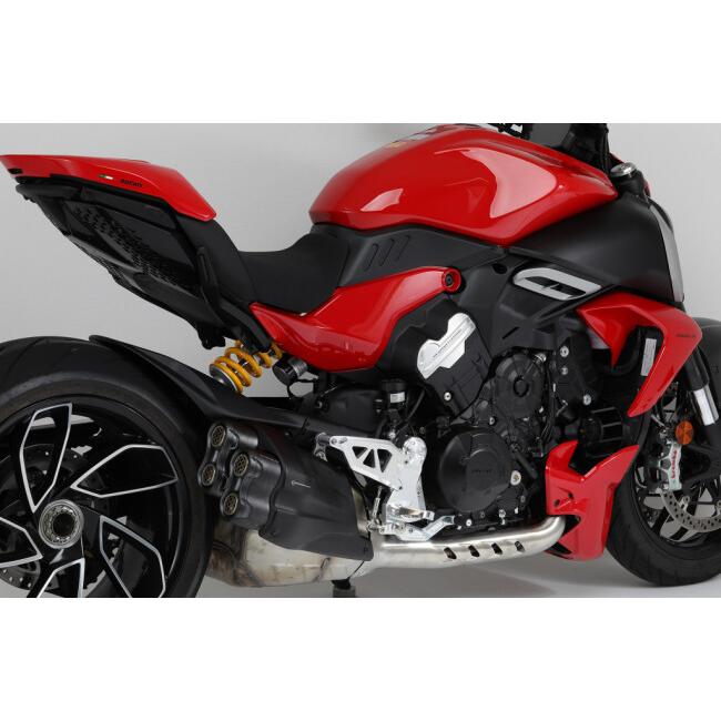AELLA アエラ ライディングステップキット(DUCATI DIAVEL V4) カラー：ブラック Diavel V4 DUCATI ドゥカティ バックステップ ステップ 足回り_8