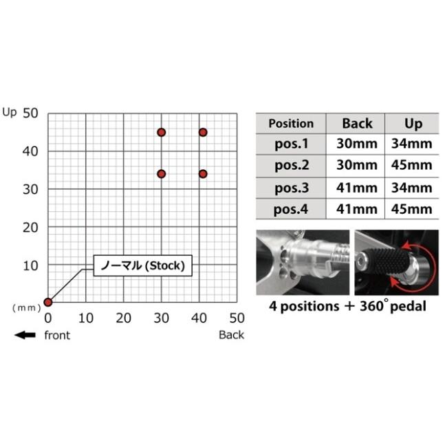 専用ページ MOTO-TRON RACING モトトロンレーシング バックステップ キット カラー