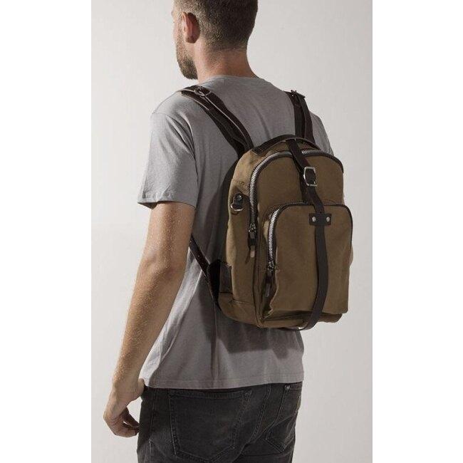 UNIT GARAGE ユニットガレージ Unit Garage TANK PANNIER IN WAXED SUEDE， ColoradoBrown | U033-ColoradoBrown タンクバッグ 車体用バッグ・ケース_4