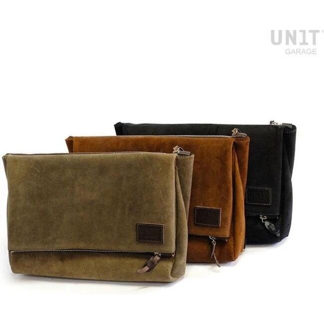 UNIT GARAGE ユニットガレージ Unit Garage Fezzan Messenger Bag Crust leather， MossGrey | U042-MossGrey ショルダーバッグ バッグの画像