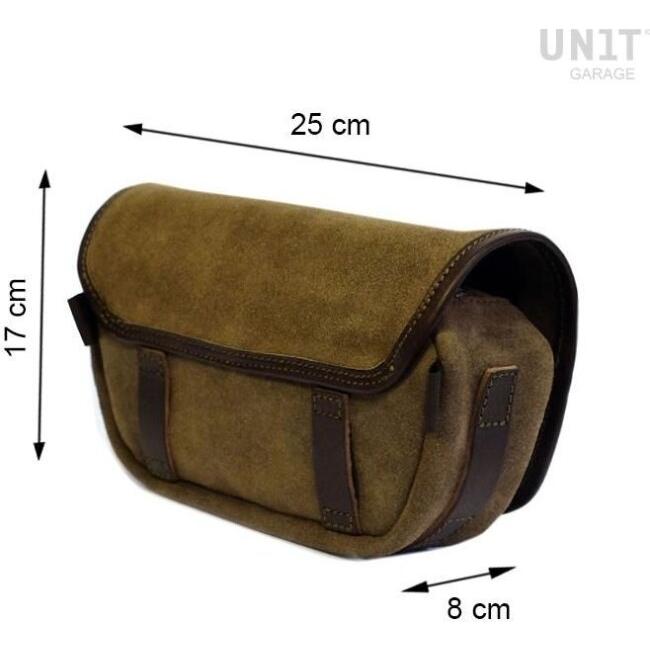 UNIT GARAGE ユニットガレージ Unit Garage Fezzan Messenger Bag Crust leather， MossGrey | U042-MossGrey ショルダーバッグ バッグの画像