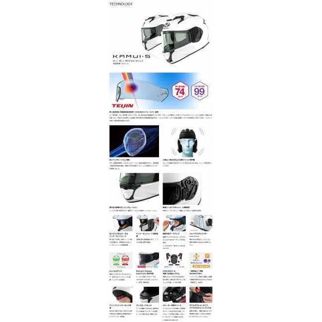 OGK KABUTO オージーケーカブト KAMUI-5 SPRIA［カムイ・5 スプリア フラットブラックグレー］ヘルメット サイズ：L(59-60cm) フルフェイスヘルメット | OGK Kabuto | 09