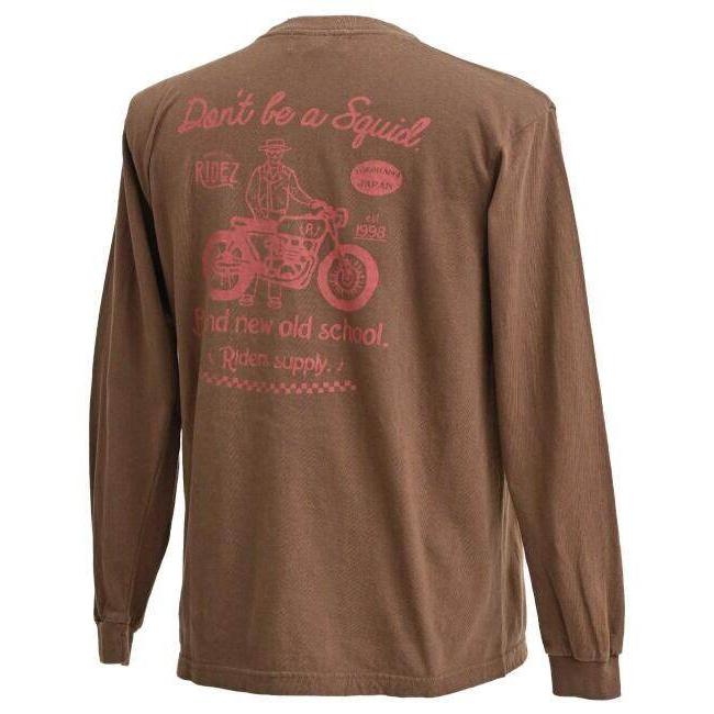 RIDEZ ライズ DON‘T BE SQUID L／S TEE オリジナル バイク ロングスリーブTシャツ ユニセックス サイズ：XL Tシャツ アパレル_2