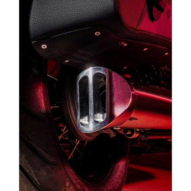 REMUS レムス Racing Custom Slip On L/R Stainless Chrome，Endcap Slash Cut V1 2 Pcs.，Alloy Chrome スリップオンマフラー マフラー_3