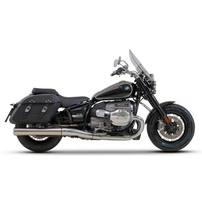 REMUS レムス Custom Slip On L/R Stainless Chrome，Endcap Straight End V1 2 Pcs.，Alloy Black スリップオンマフラー マフラー_1
