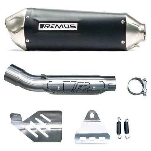 REMUS レムス オフロード，スリップオン スポーツマフラー，ステンレスブラック，リンクパイプ フルエキゾーストマフラー マフラー_2
