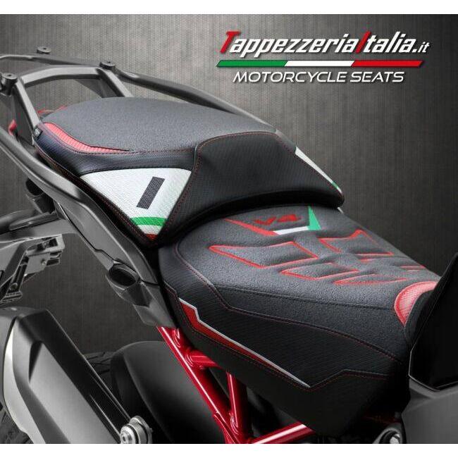 Tappezzeria Italia タッペッツェリア イタリア 純正シート用カバー SAFI (コンフォート) カラー：レッド / 張替え：なし MULTISTRADA V4 SPORT S シートカバーの画像
