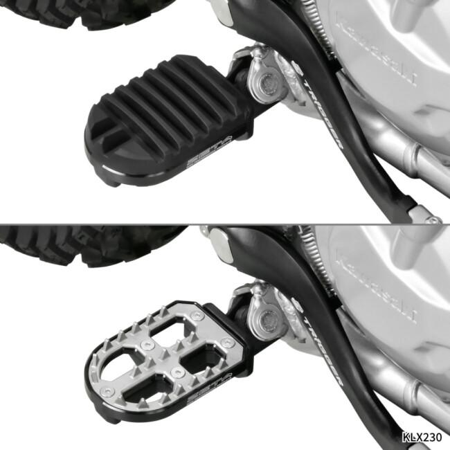 ZETA RACING ジータ レーシング アドベンチャーフットペグ KLX230 KLX230S シェルパ KLX230SM KLX230R S KAWASAKI カワサキ フットペグ ステップ 足回り_1