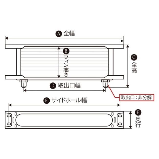 ACTIVE アクティブ オイルクーラーコア ストレート ＃6 カラー：シルバー オイルクーラー 冷却関連 エンジン | ACTIVE | 02