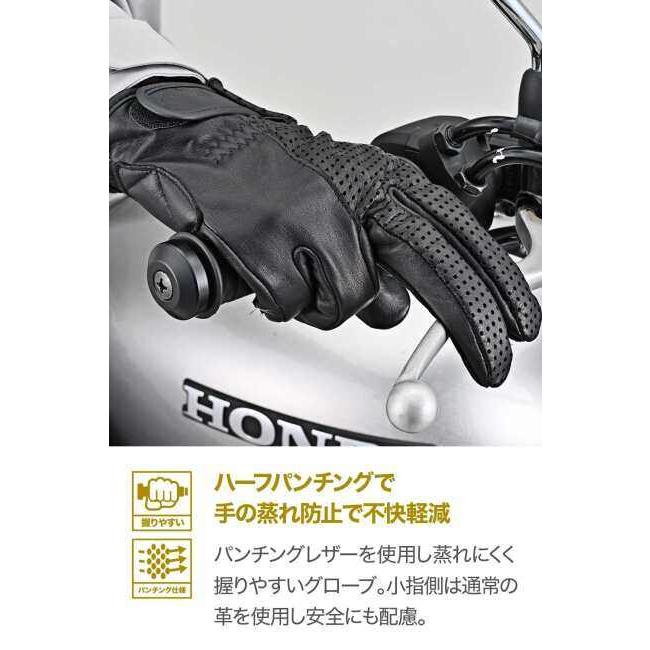 DAYTONA デイトナ ピケ縫いパンチンググローブ DG-038 サイズ：Lサイズ レザーグローブ グローブ アパレルの画像