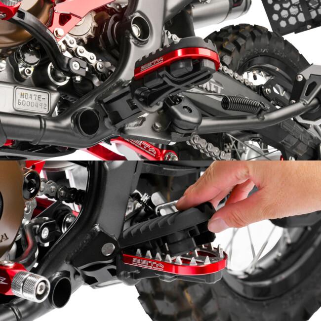 ZETA RACING ジータ レーシング アドベンチャーフットペグ カラー：ブラック WR125R YAMAHA ヤマハ フットペグ ステップ 足回り_5