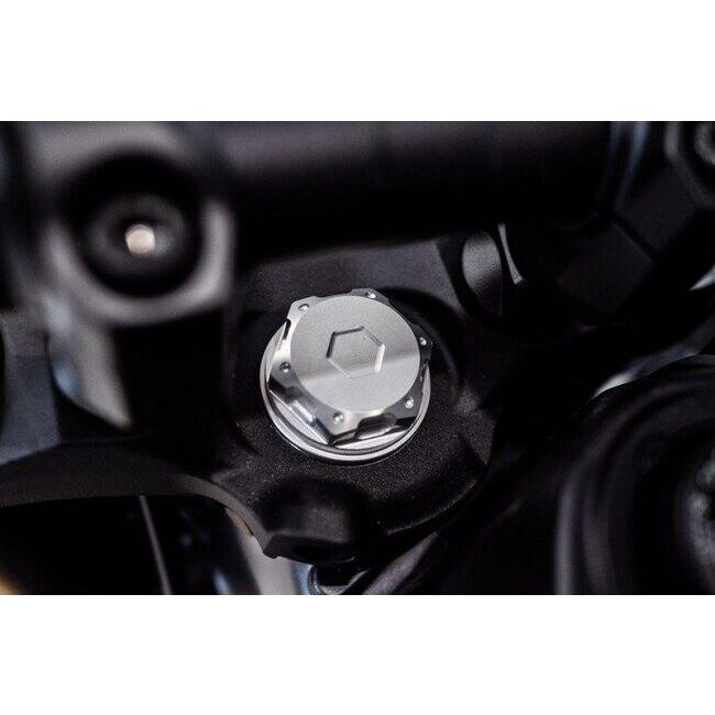 EVOTECH エボテック Top Yoke Ergal Nut For M28X1， Silver ステムナット・ステムボルト ハンドル周辺パーツ ハンドル_1