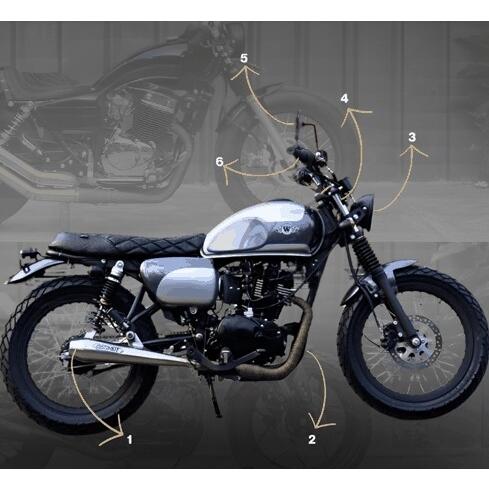 CustomKit カスタムキット Mini Tracker Kit Kawasaki W175 KAWASAKI カワサキ フルカウル・外装セット カウル関連 外装_1