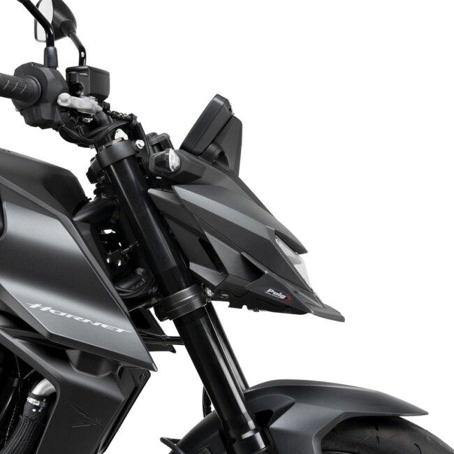 Puig プーチ フロントダウンフォースネイキッドスポイラー(DOWNFORCE NAKED FRONTAL SPOILERS) カラー：MATT BKACK CB750 HORNET HONDA ホンダ 外装の画像