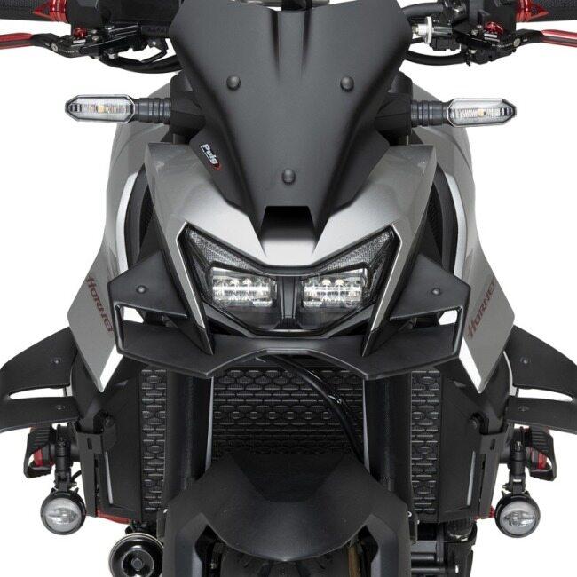 Puig プーチ フロントダウンフォースネイキッドスポイラー(DOWNFORCE NAKED FRONTAL SPOILERS) カラー：MATT BKACK CB750 HORNET HONDA ホンダ 外装の画像