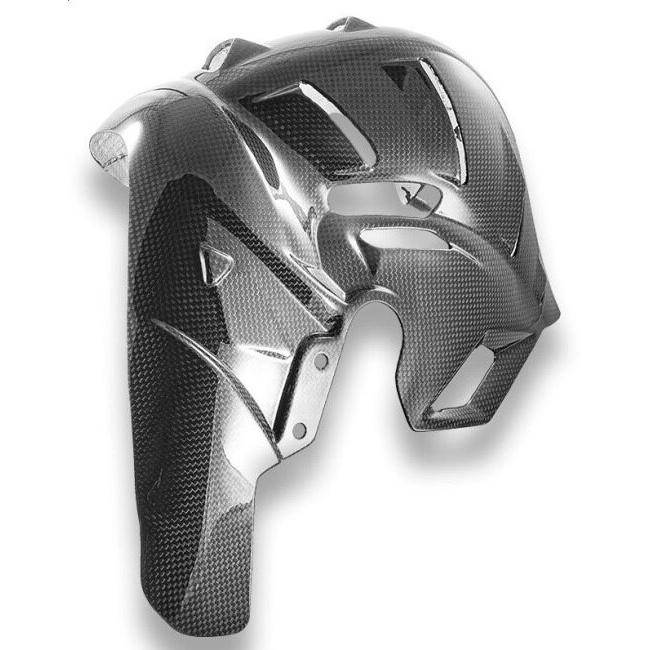 DUCABIKE (DBK) ドゥカバイク (ディービーケー) ドライカーボン 純正エキゾーストマニホールド用 プロテクションカバー ”エア” タイプ：艶あり PANIGALE V4 S_3