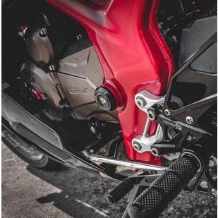 PIRANHA ピラニア CNC Adjustable Rearsets for GPX DEMON GR200R COLOR：Silver-Black バックステップ ステップ 足回り