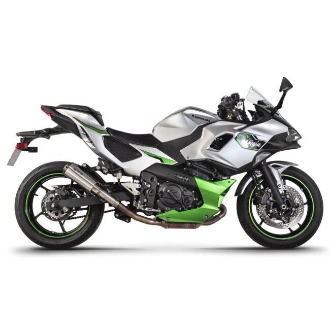 SCORPION スコーピオン レッドパワー スリップオンマフラー タイプ：Brushed Stainless Steel Sleeve Ninja 7 Hybrid Z7 KAWASAKI カワサキ マフラーの画像