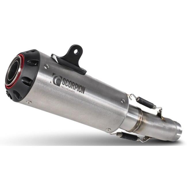 SCORPION スコーピオン レッドパワー スリップオンマフラー タイプ：Brushed Stainless Steel Sleeve Ninja 7 Hybrid Z7 KAWASAKI カワサキ マフラーの画像