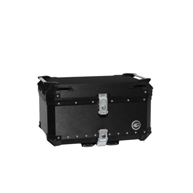 COOCASE クーケース アルミ トップケース Q3(65L)ヘアラインブラック トップケース・テールボックス 車体用バッグ・ケース