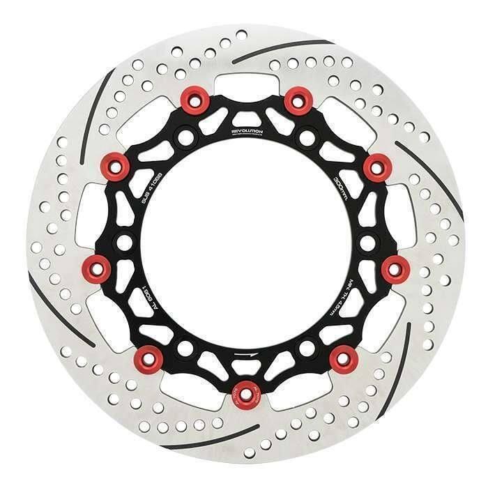 REVOLUTION レボリューション Front Disc Brake (Big Dics - 300mm) Round Shape 4.5mm V2 FORZA-350 NEW FORZA-300 ‘2018 COLOR：Black Red Bush ブレーキ | REVOLUTION