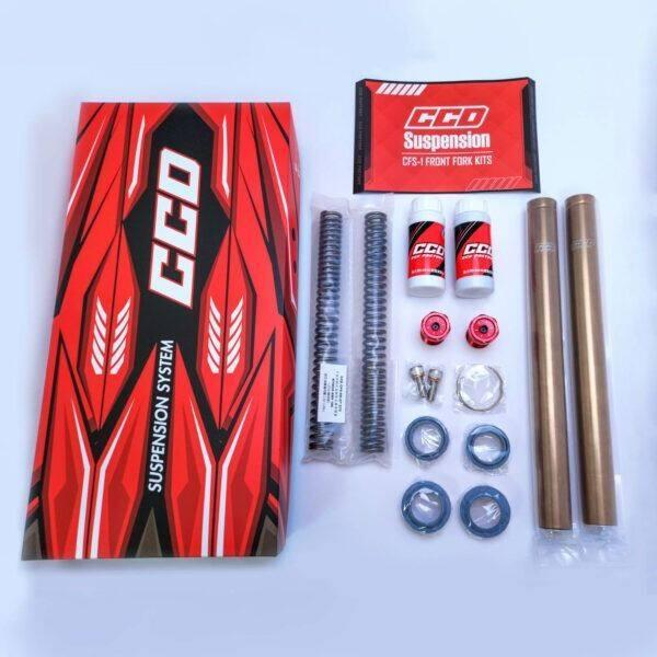 CCD Factory シーシーディーファクトリー CFS-1 Inner Tube Kit Add-on：Preload Adjustable Top Cap / Color：Blue Spring：15% Sport Version YAMAHA ヤマハ_2