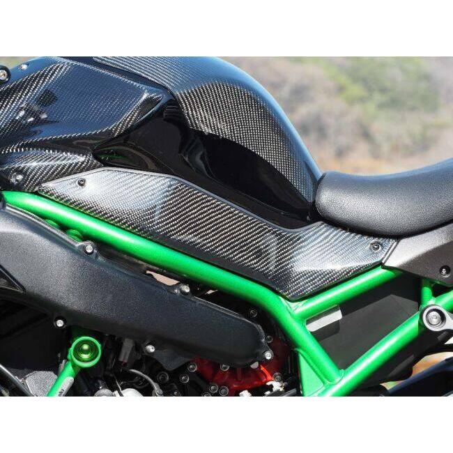 Magical Racing マジカルレーシング タンクサイドカバー タイプ：綾織カーボン製 / MagiVeilセラミックコーティング：なし ZH2 KAWASAKI カワサキ カウル関連の画像