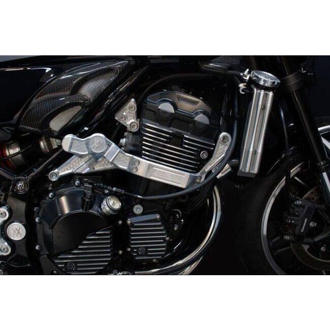 ARCHI アーキ ビレット ハニカム エンジンエンブレムキット Z900RS／CAFE カラー：マットブラック Z900RS KAWASAKI カワサキ サブフレーム フレーム_4