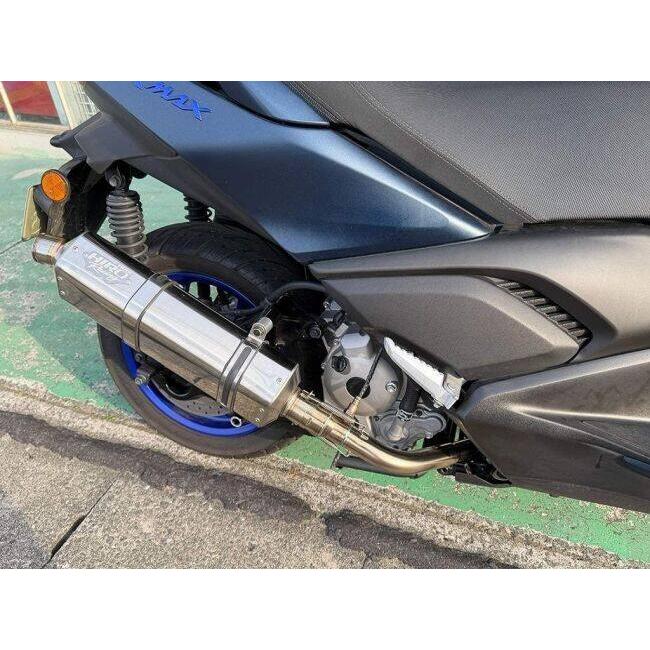 月木レーシング ツキギレーシング TRエキゾーストシステム ステンレス多角形サイレンサー XMAX250 YAMAHA ヤマハ フルエキゾーストマフラー マフラーの画像