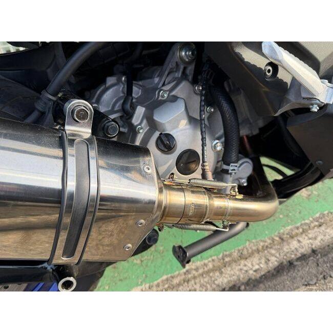 月木レーシング ツキギレーシング TRエキゾーストシステム ステンレス多角形サイレンサー XMAX250 YAMAHA ヤマハ フルエキゾーストマフラー マフラーの画像