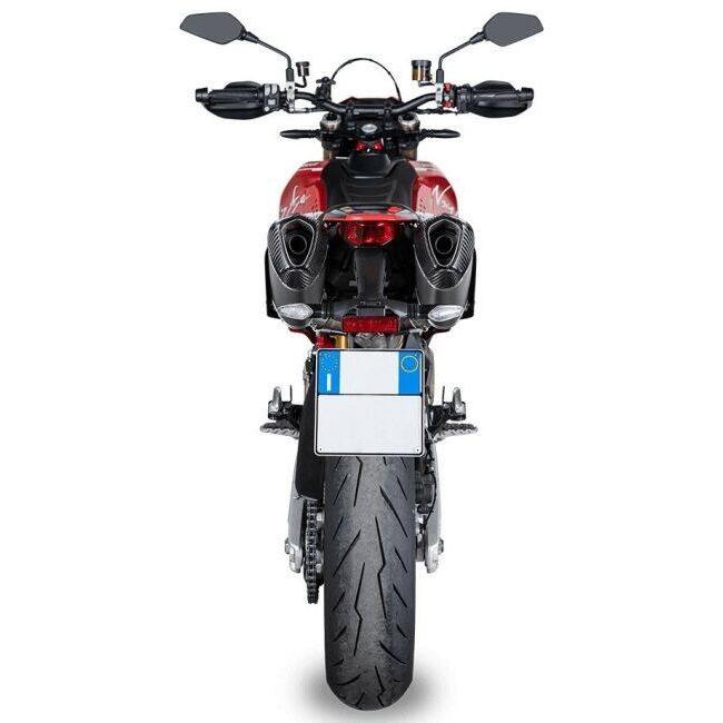 SPARK EXHAUST スパーク マフラー 2 Force EVO silencers with carbon endcap HYPERMOTARD 698 MONO DUCATI ドゥカティ スリップオンマフラーの画像