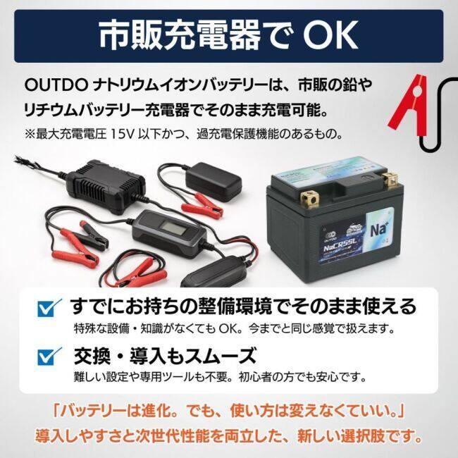 OUTDO アウトドゥ ナトリウムイオンバッテリー NaCR5SL Pro HONDA
