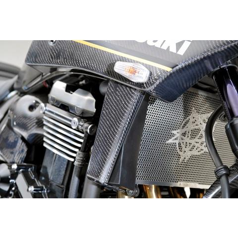 A-TECH エーテック ラジエターフードカバー 素材：綾織カーボン ZRX1200ダエグ KAWASAKI カワサキ ラジエーター 冷却関連 エンジン | A-TECH | 02