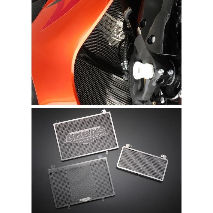 AGRAS アグラス ラジエターコアガード Aタイプ：AGRASロゴ有り GSX1300R ハヤブサ(隼) SUZUKI スズキ ラジエーターコアガード・オイルクーラーコアガード