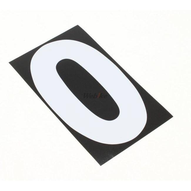 KITACO キタコ ゼッケンステッカー 白／大 ゼッケン番号：0 ゼッケンナンバー 外装 | KITACO | 03